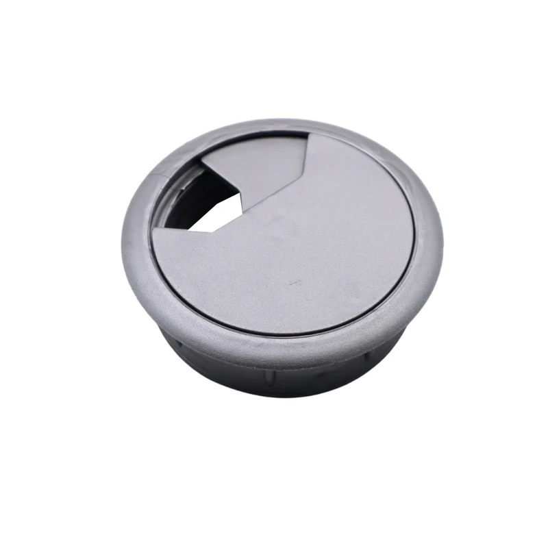 Passacavo in plastica per scrivania Ø60mm - Metallico
