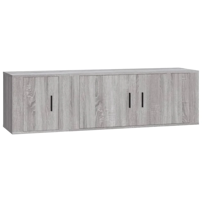Set di mobili in legno ingegnerizzato Sonoma da 2 pezzi (mobile credenza mobile TV soggiorno camera da letto salotto) - 02_0024455