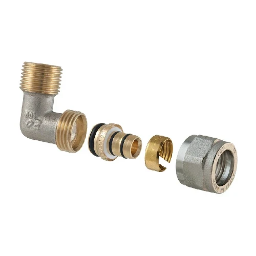 Raccordo curvo maschio a compressione per multistrato 2 pz assemblato 1 x1 -26