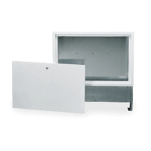 Cassetta in acciaio bianca per collettori mm 850x720x90