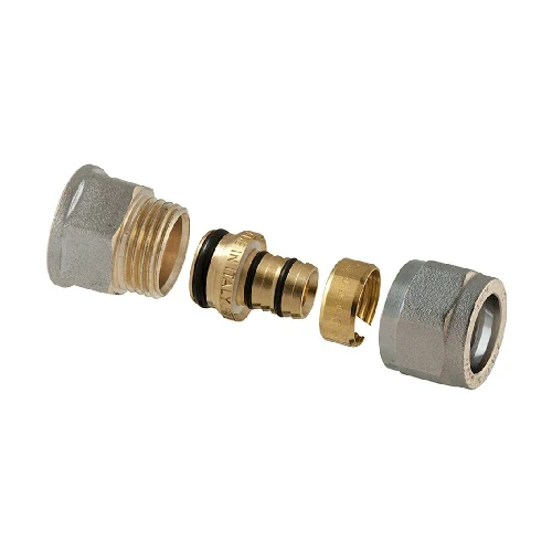 Raccordo diritto femmina a compressione p/multistrato 2pz assemblato 1/2 x 1/2 16 2 00