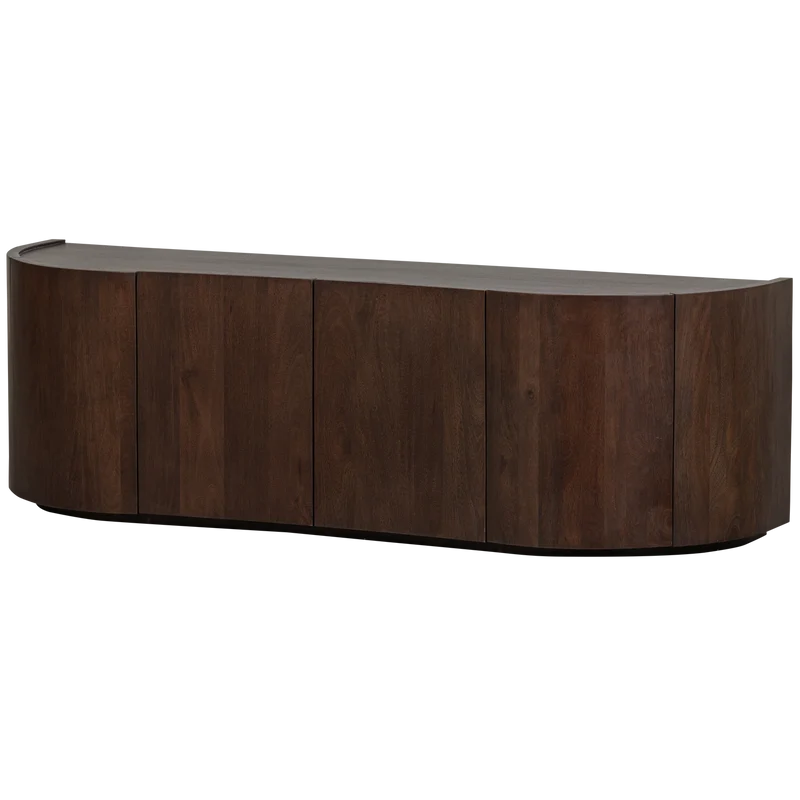 Sense credenza 4 ante in legno di mango noce