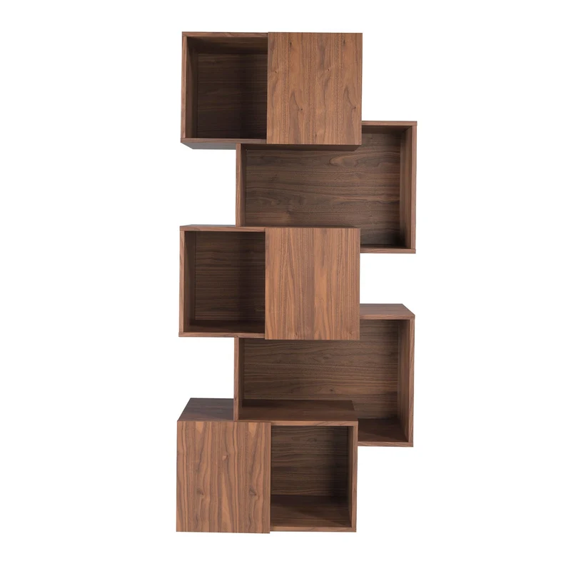Scaffale in legno di noce con ante