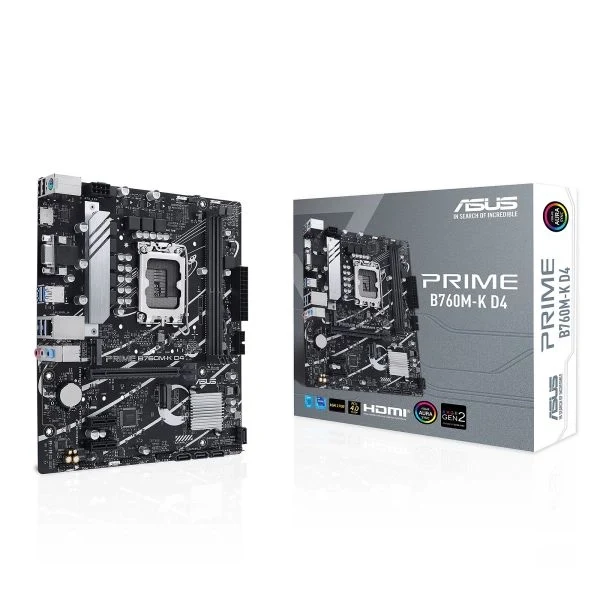 Asus prime b760m-k d4 intel b760 lga 1700 micro atx - 90MB1DS0-M0EAY0