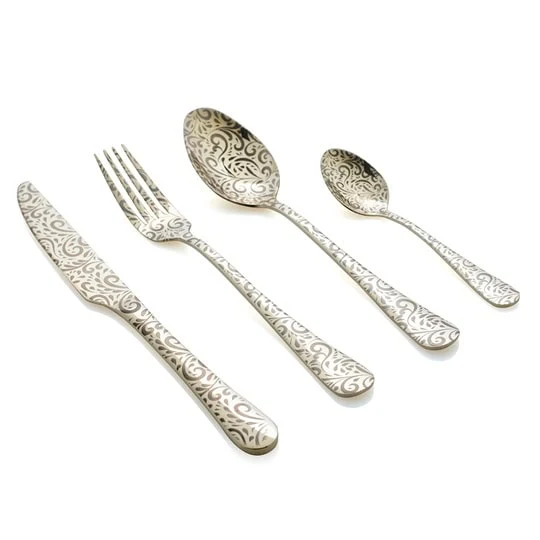 Set di 24 Posate Arabesque - Champagne