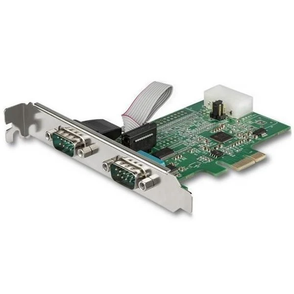 Startech.com scheda adattatore seriale pci express rs232 a 2 porte - scheda controller host seriale pcie rs232 - pcie a seriale db9 - 16950 uart - scheda di espansione a basso profilo - windows e linux - PEX2S953LP