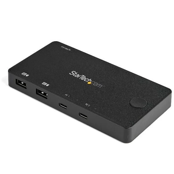 Startech.com switch kvm usb-c a 2 porte - 4k 60hz hdmi - mini switch dal design compatto a doppia porta - commutatore kvm uhd con cavi usb c integrati - alimentazione via bus - macbook ipad pro thinkpad ideapad elitebook - SV211HDUC