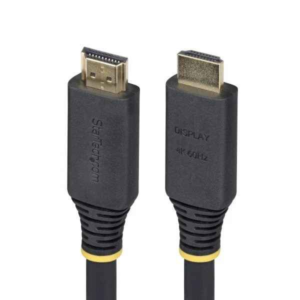 Startech.com cavo hdmi attivo ad alta velocità da 10m, 4k 60hz/1440p 144hz, hdr10/hdcp 2.2/arc, 18gbps, cavo uhd hdmi 2.0 per tv/monitor/display, rivestimento in tpe - HDMI2-CABLE-4K60-10M