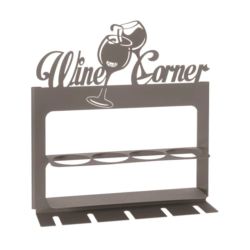 ARTI & MESTIERI Porta Bottiglie da Parete Moderno Wine Corner Fango
