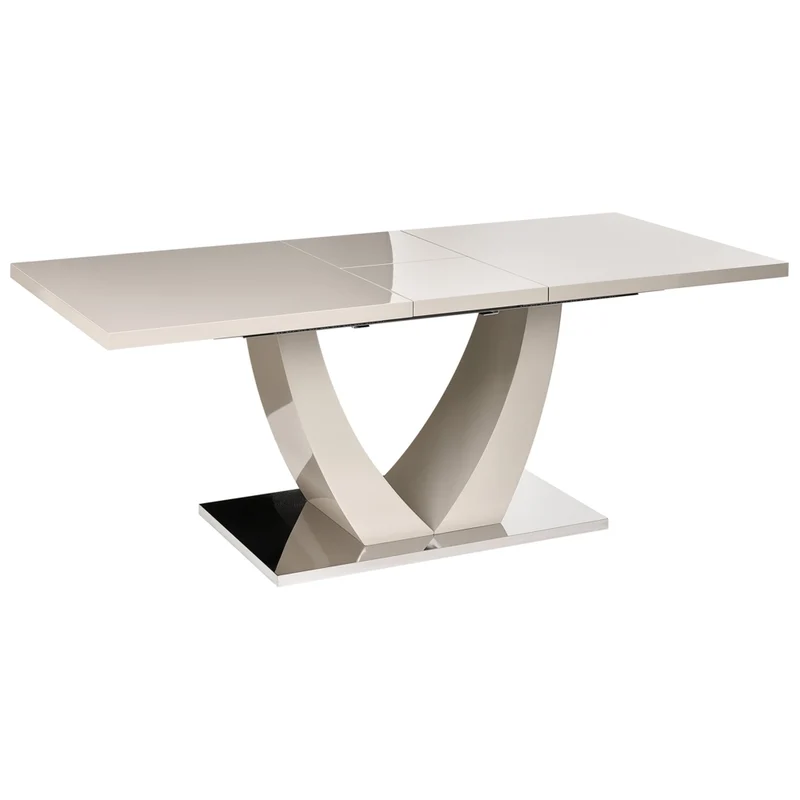 Tavolo da pranzo MDF beige chiaro 160/200 x 90 cm Allungabile Rettangolare Moderno Sala da pranzo Cucina