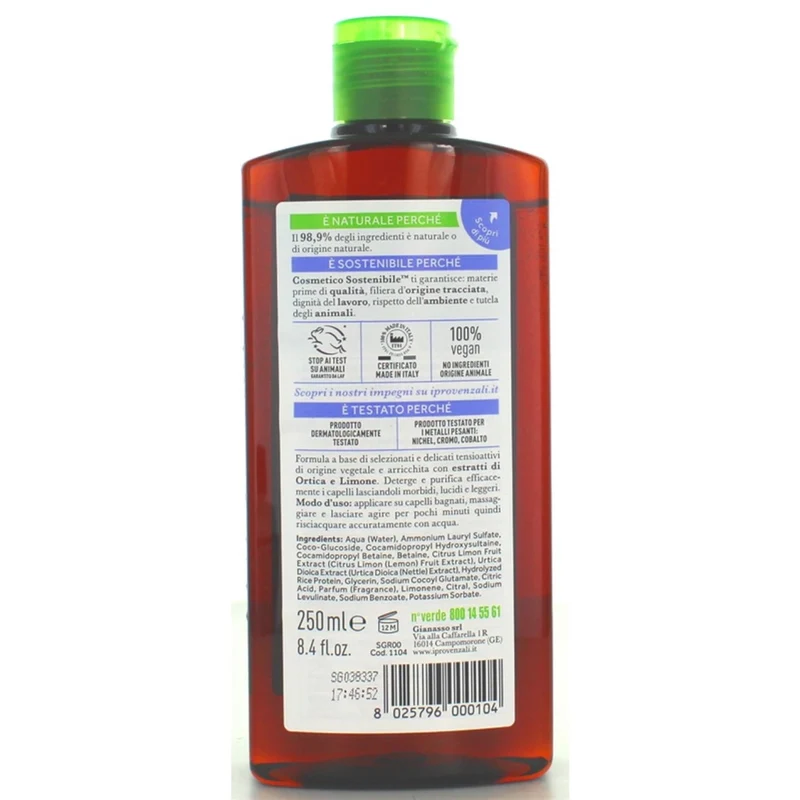 I PROVENZALI SHAMPOO LIMONE E ORTICA ML250