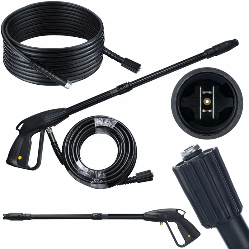 Pistola Alta Pressione con Ugello Vario – Compatibile con Idropulitrice Kärcher K2–K7 | 155bar, 60°C | Tubo 5m M22x1,5