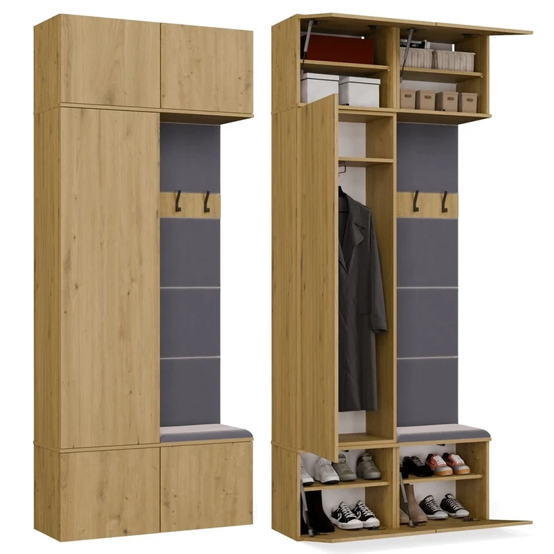 Guardaroba armadio + appendiabiti HAGA II/1sz1w rovere artisan