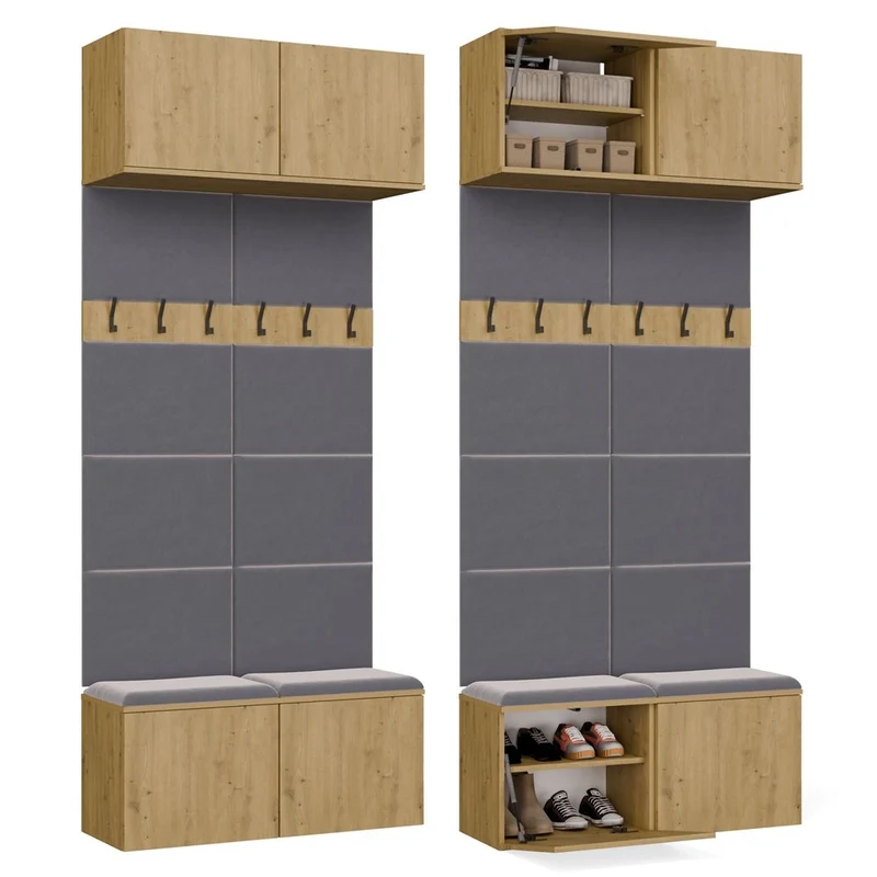 Guardaroba doppio appendiabiti HAGA II/2w rovere artisan