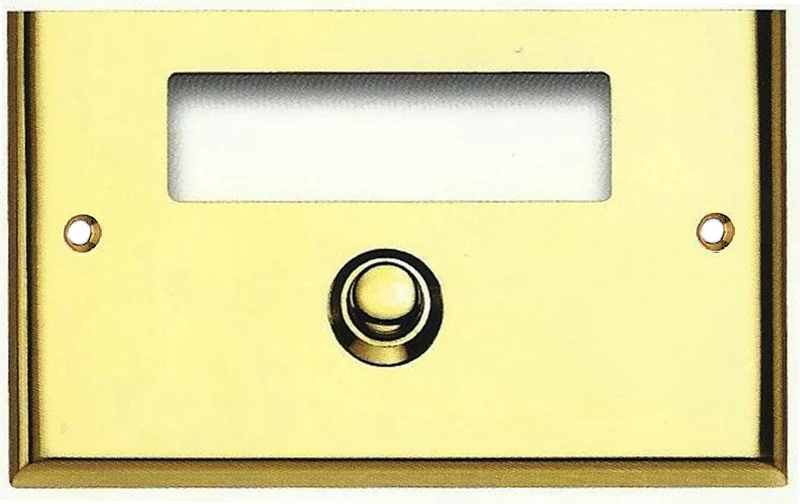 Campanello Ottone Gold Nettuno con Finestra L V
