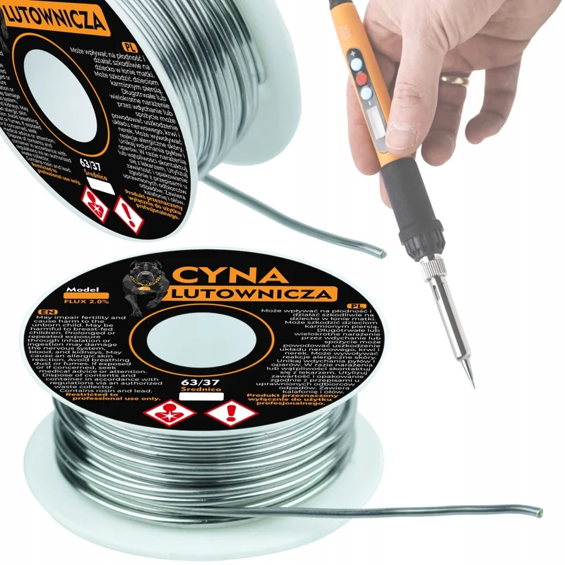 Filo di Saldatura Sn63Pb37 2 mm 100g – Alta Qualità con 2% di Flussante | Temperatura di Fusione 183-190°C