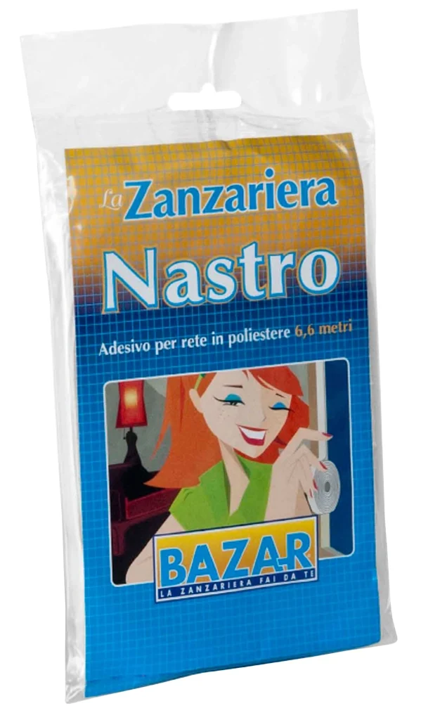 Nastro Adesivo Zanzariera Poliestere Rot 6,5 m Bia 10 Rotoli