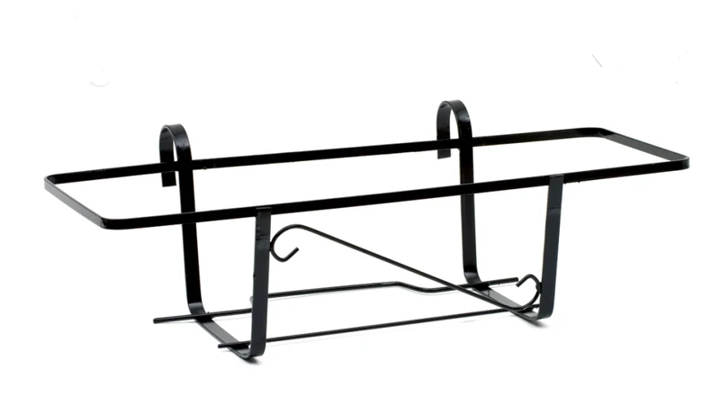 Fioriera da Balcone Tipo Napoli 40 cm Nero 10 Pezzi
