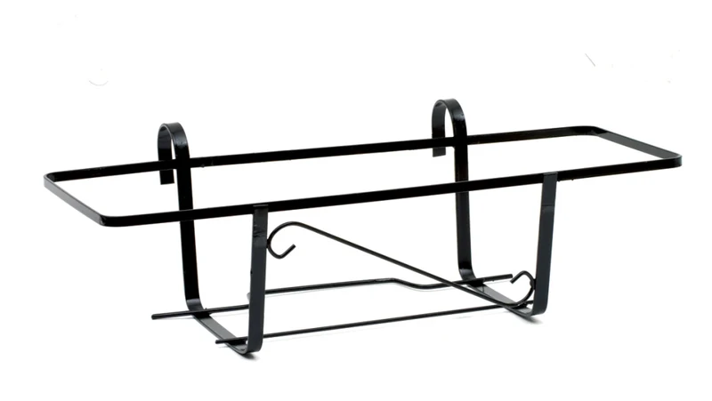 Fioriera da Balcone Tipo Napoli 50 cm Nero 10 Pezzi