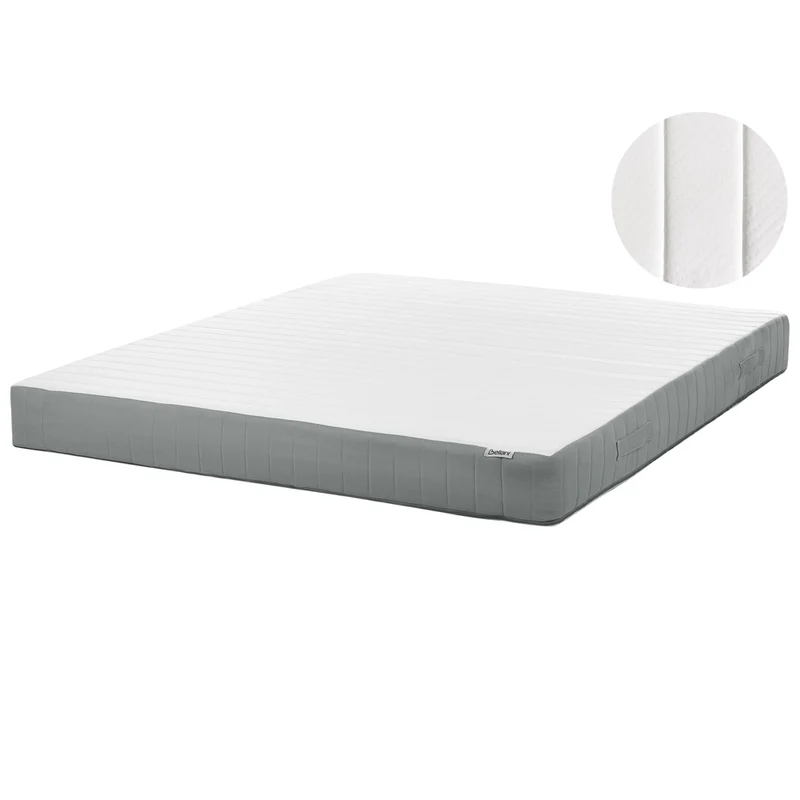 Materasso a molle insacchettate EU matrimoniale con maniglie imbottitura in memory foam rivestimento rimovibile 180 x 200 cm Rigido Design moderno trapuntato