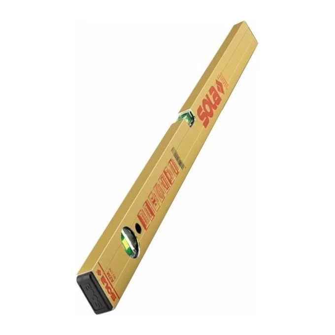 Sola AZM 50 Livella a Bolla Magnetica Alluminio 50 cm 2 Fiale Magneti Neodimio colore Oro