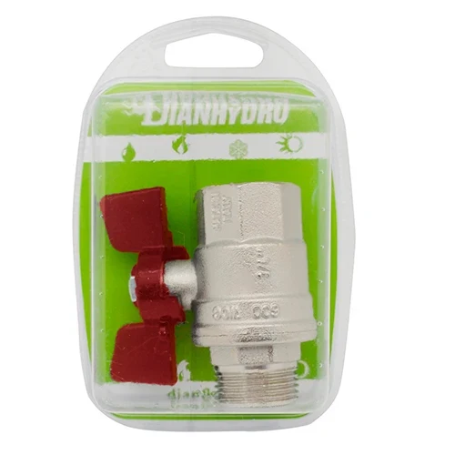 Valvola a sfera mf con farfalla blister 3/4 dn 20 pn 40