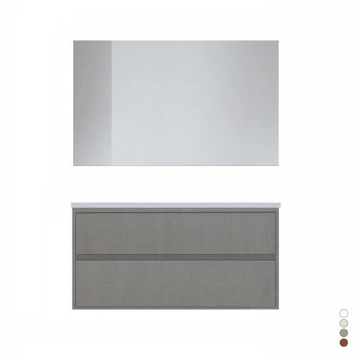 Mobile bagno sospeso completo elegance l. 120 cm bianco opaco