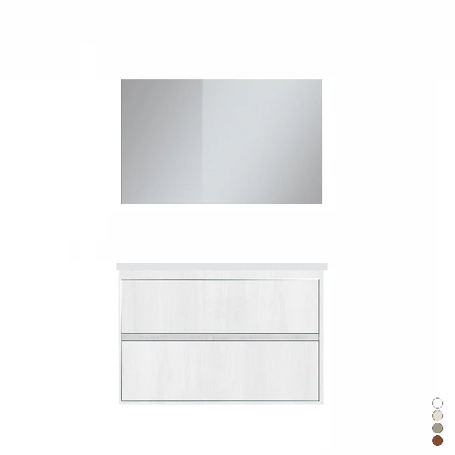 Mobile bagno sospeso completo elegance l. 80 cm grigio corda
