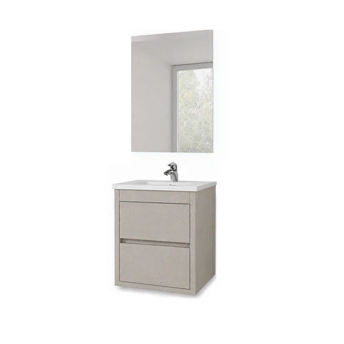 Mobile bagno sospeso completo elegance l.50 cm bianco opaco