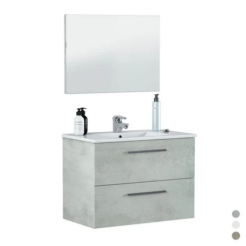 Mobile bagno sospeso aruba da montare cm 57 x 60 x 45 rovere alaska