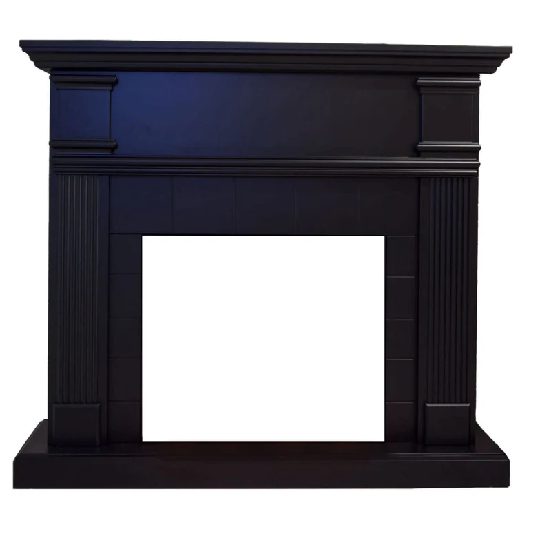 Mpc Cornice Camino Caldera Cornice Caminetti Caldera Nero Ideale Per Inserto Elettrico Caminettovulcano o Bruciatore Esistente Design Classico Senza Tempo Realizzato In Robusto Legno Mdf