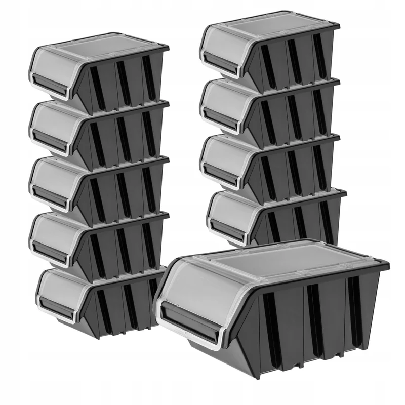 Set di 10 vassoi portaoggetti da officina KADAX, dimensioni 155x100 mm.