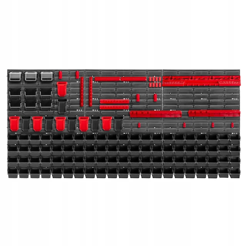 Pannello portautensili da parete KADAX per officina, 174x78 cm, 93 cubi, 20 supporti, garage.