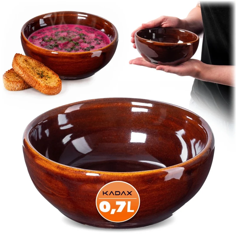 Ciotola da zuppa KADAX 500 ml Ciotola da zuppa in gres Ciotola da brodo in gres