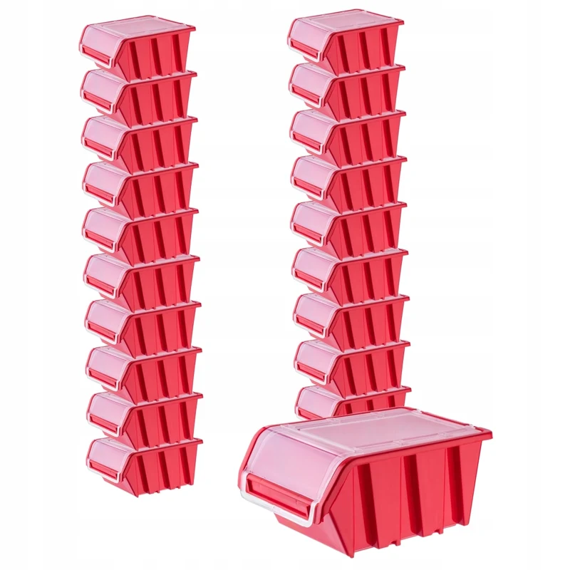 Set di 20 vassoi portaoggetti KADAX per officina, dimensioni 195x120 mm.