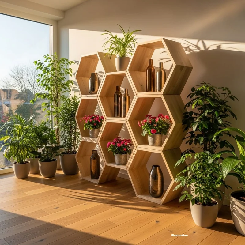 Standregal Wabenform | Grosse Hexe