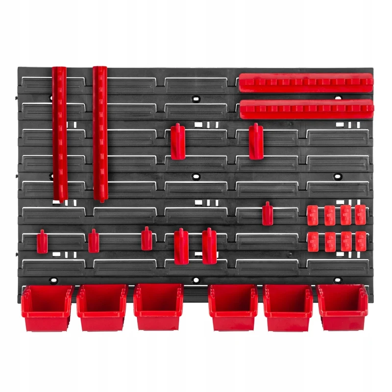 Pannello portautensili KADAX da parete per officina, 58x39 cm, 6 scomparti, 20 supporti, garage.
