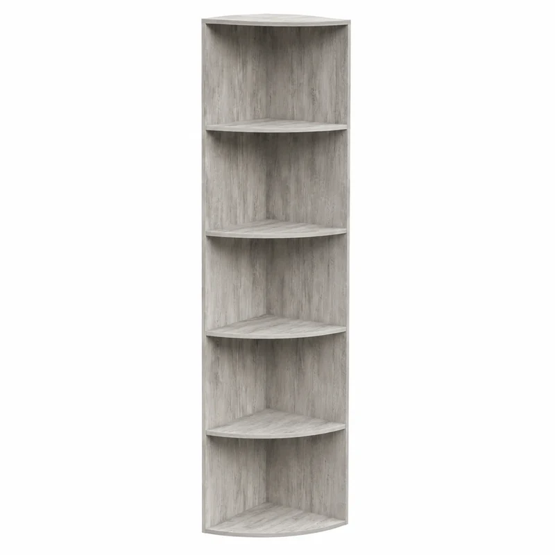 Ecki Scaffale Angolare in Cemento, 40x180 cm, Montaggio a Parete con 3 Ripiani