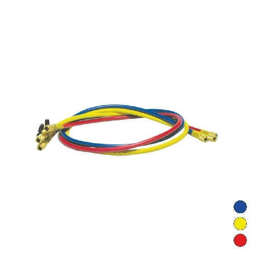 Tubo flessibile frusta 1500 mm attacchi in linea con valvola a sfera 5 rosso