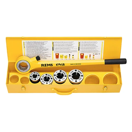 Filiera a cricco rems eva set r 1/2-1 1/4 set r 1/2-3/4-1-1 1/4