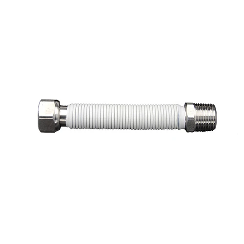 Flessibile estensibile rivestito per allacciamento acqua caldaie a gas mm 130/220 12 1/2x1/2