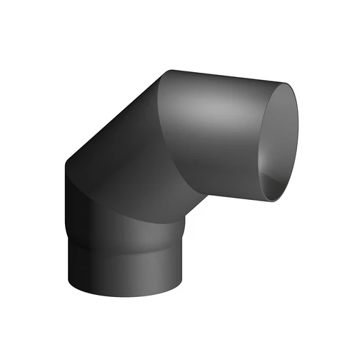 Curva acciaio al carbonio smaltato 90 mf per stufe a legna diam. 120