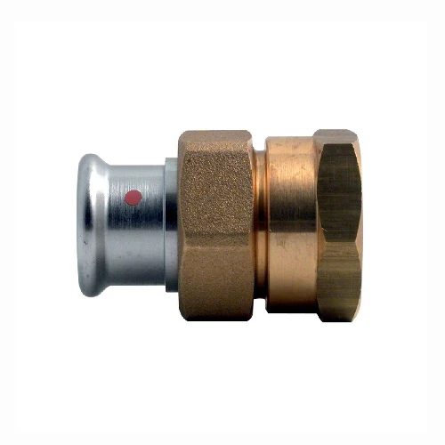 Bocchettone dado e raccordo femmina in ottone press acciaio carbonio 1 x 28