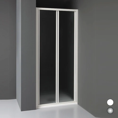 Porta doccia a libro fast 2000 cristallo cm 72-76 profilo bia/vetr. pix