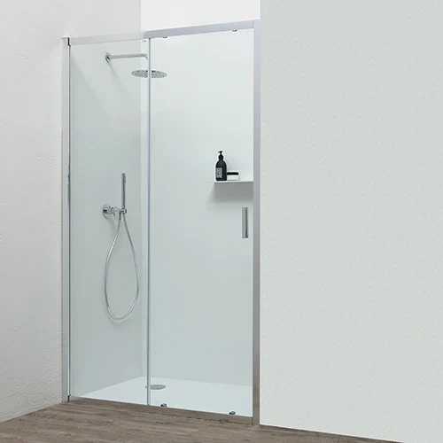 Nicchia doccia scorrevole 2 ante fast plus cristallo cm 97-101 profilo cro/vetr. tra