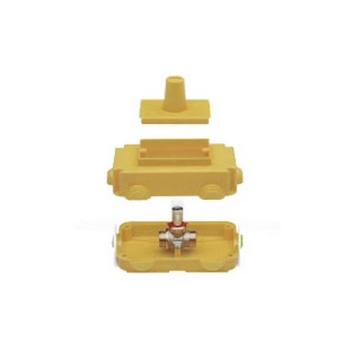 Valvola a sfera gas con scatola ispezionabile da incasso 3/4 x 18 dn 15