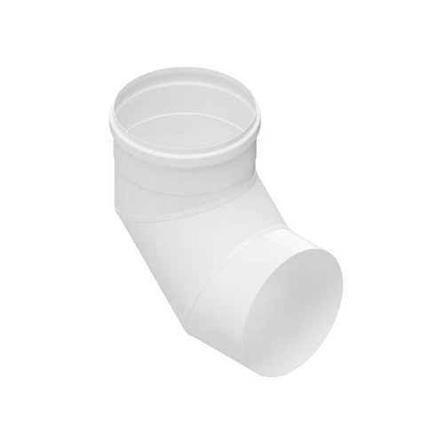 Curva 90 in acciaio aisi 304l per cappe diam. 140 bianco