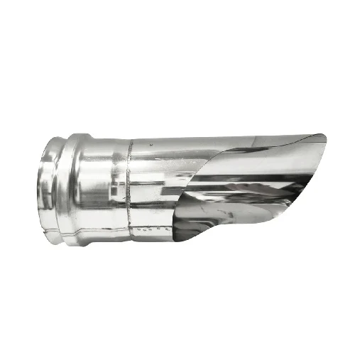 Terminale per gomito inox 304 con cappello dritto diam. 80