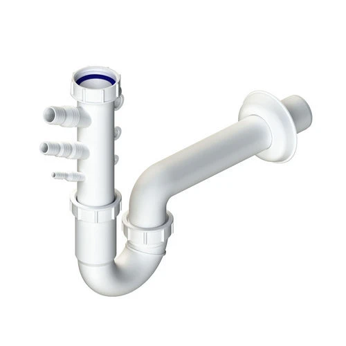 Sifone per lavello a u con attacco multifunzione hermes 1 1/4 uscita d.32