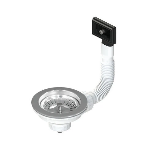 Piletta d.114 mm multi ray con troppo pieno rettangolare flessibile 1 1/2
